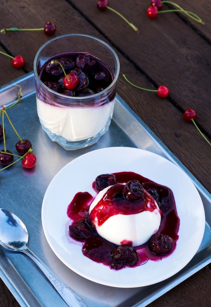Panna Cotta with Cherry and Ginger Sauce, Your Favorite Easy to make Italian Desserts - The Proud Italian