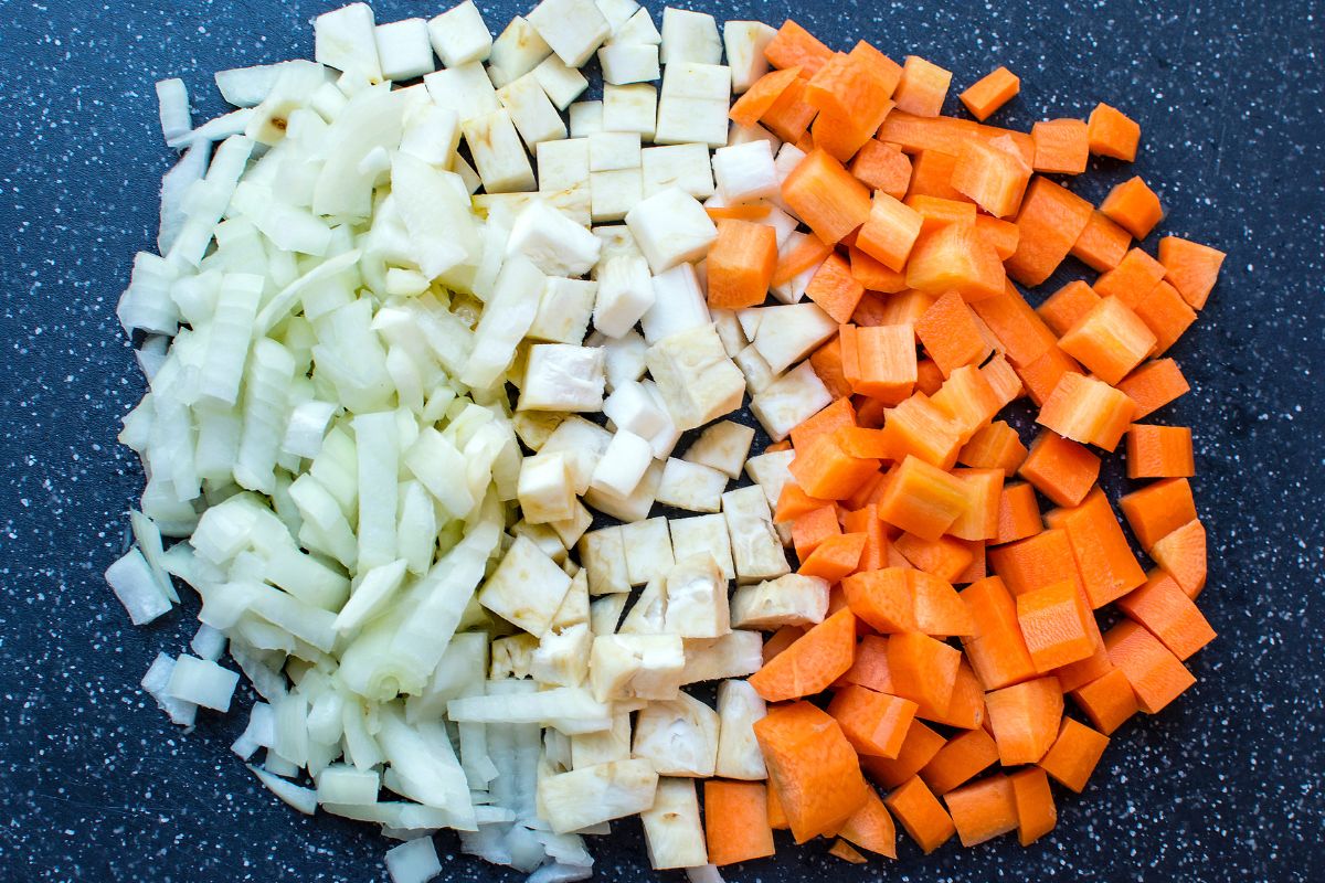 onion, celery, carrot