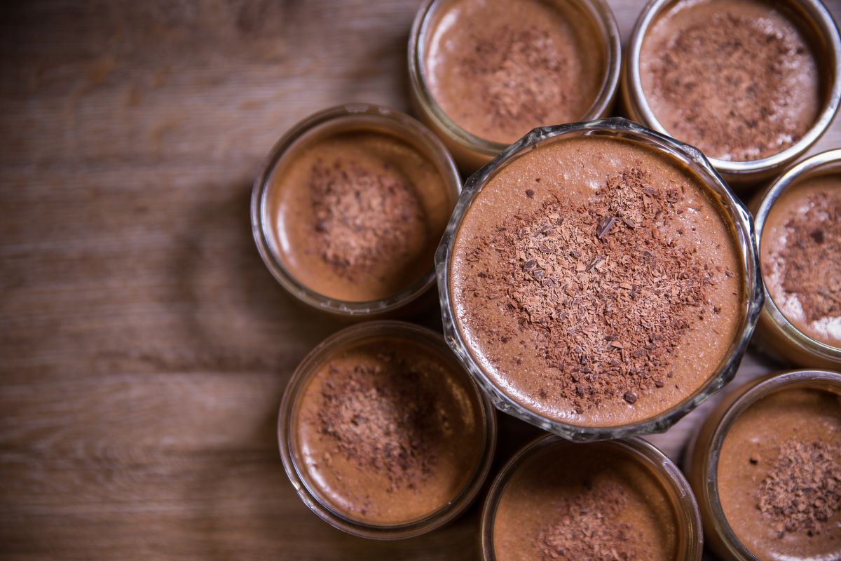 Chocolate Mousse in jars