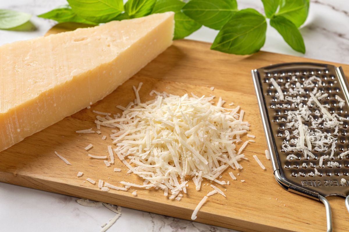 Finely grated parmesan cheese