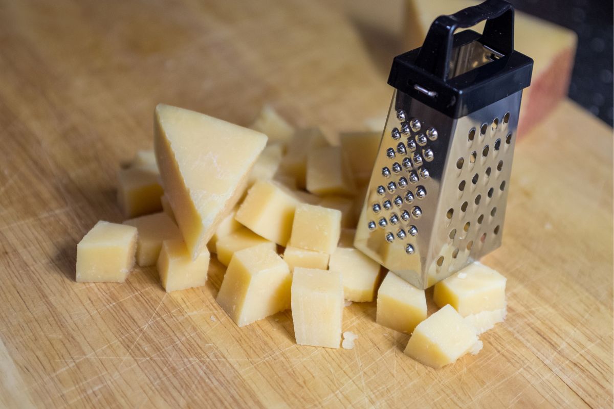 Small grater for parmesan cheese