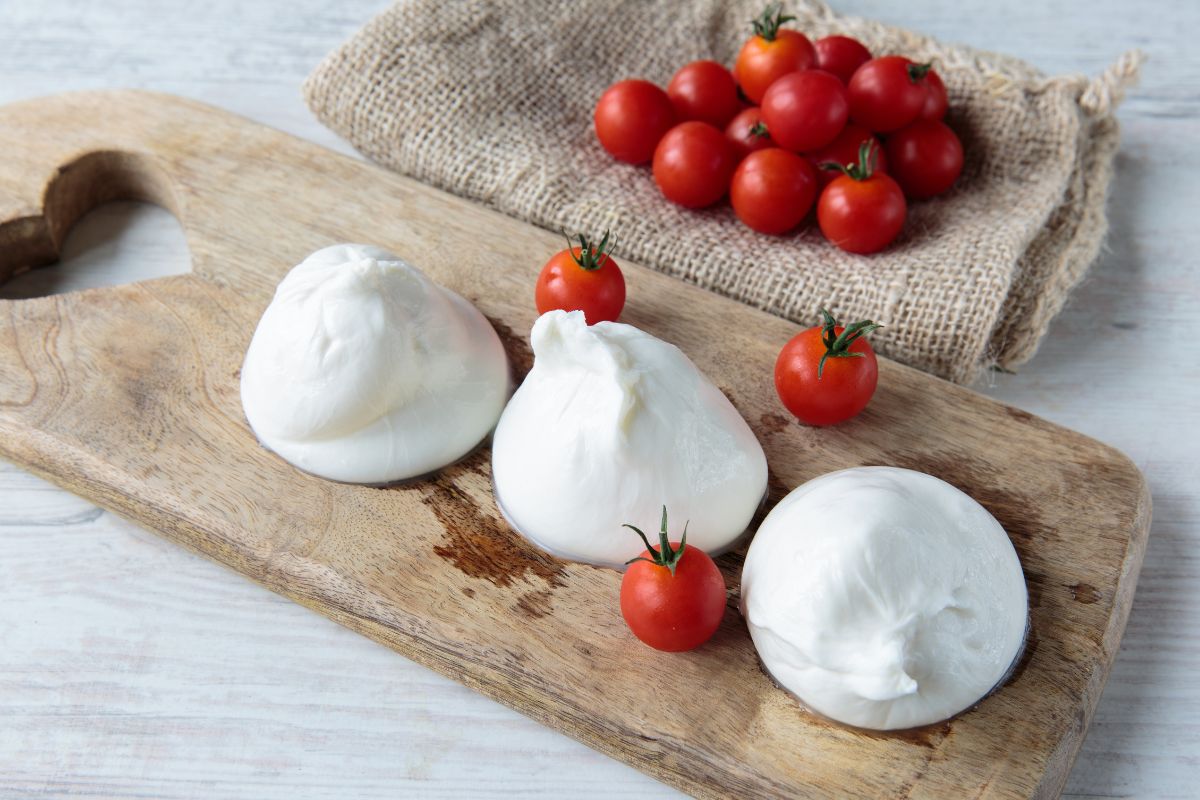 Burrata cheese with tomatoes