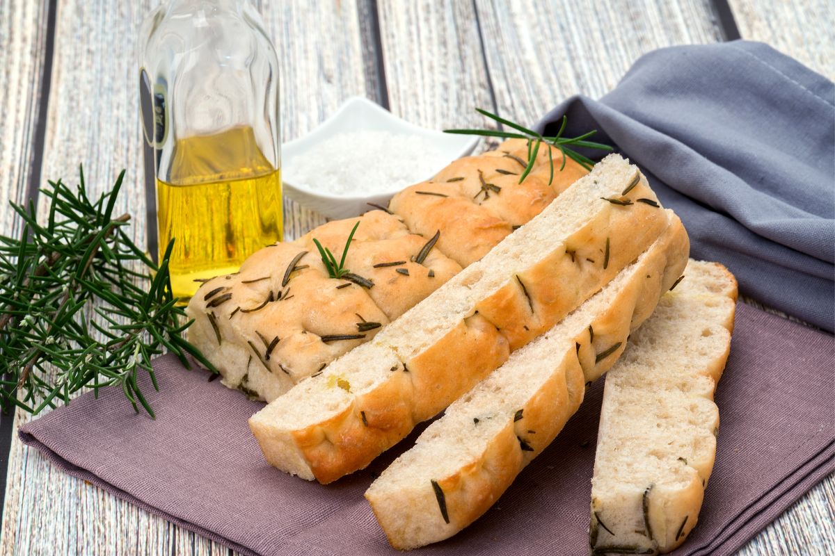 Focaccia Bread and olive oil